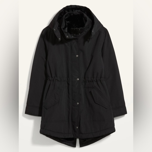 NWT OLD NAVY Faux-Fur Lined Hooded Parka Coat for Women Size S Heavyweight - Picture 4 of 8